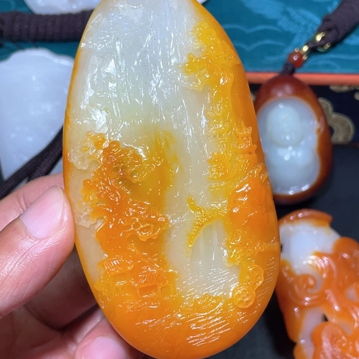 和田玉未镶嵌颈饰J
