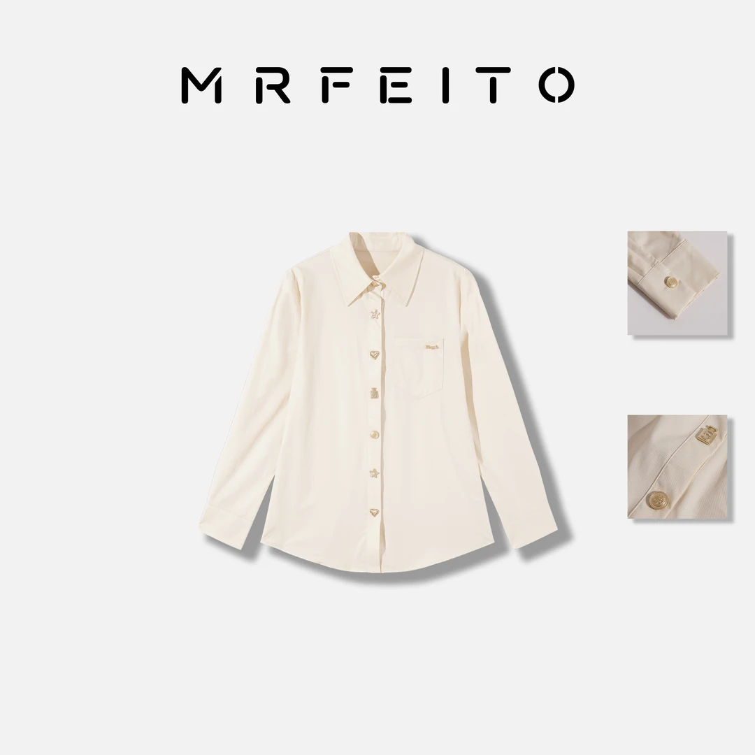 不一样的扣子女士衬衫H517C01C23401