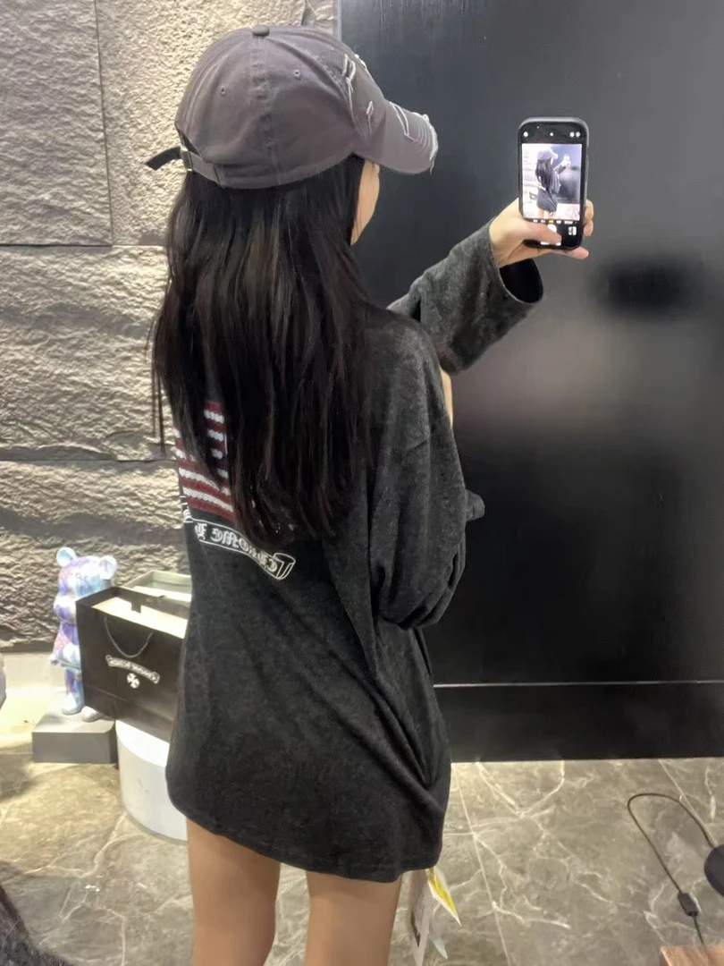 【杨娇娇COCO】夏季新款梵文印花冰感棉防晒T恤