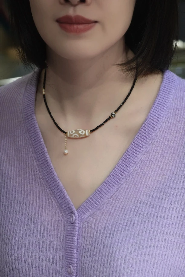 【素锦】天然玛瑙锁骨链