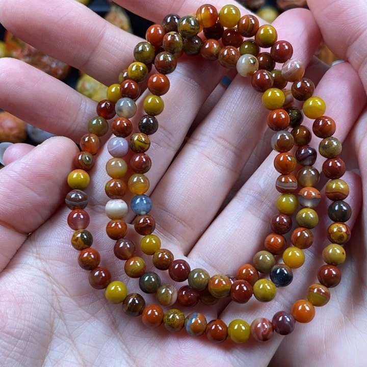 玛瑙/玉髓未镶嵌项链战国红项链