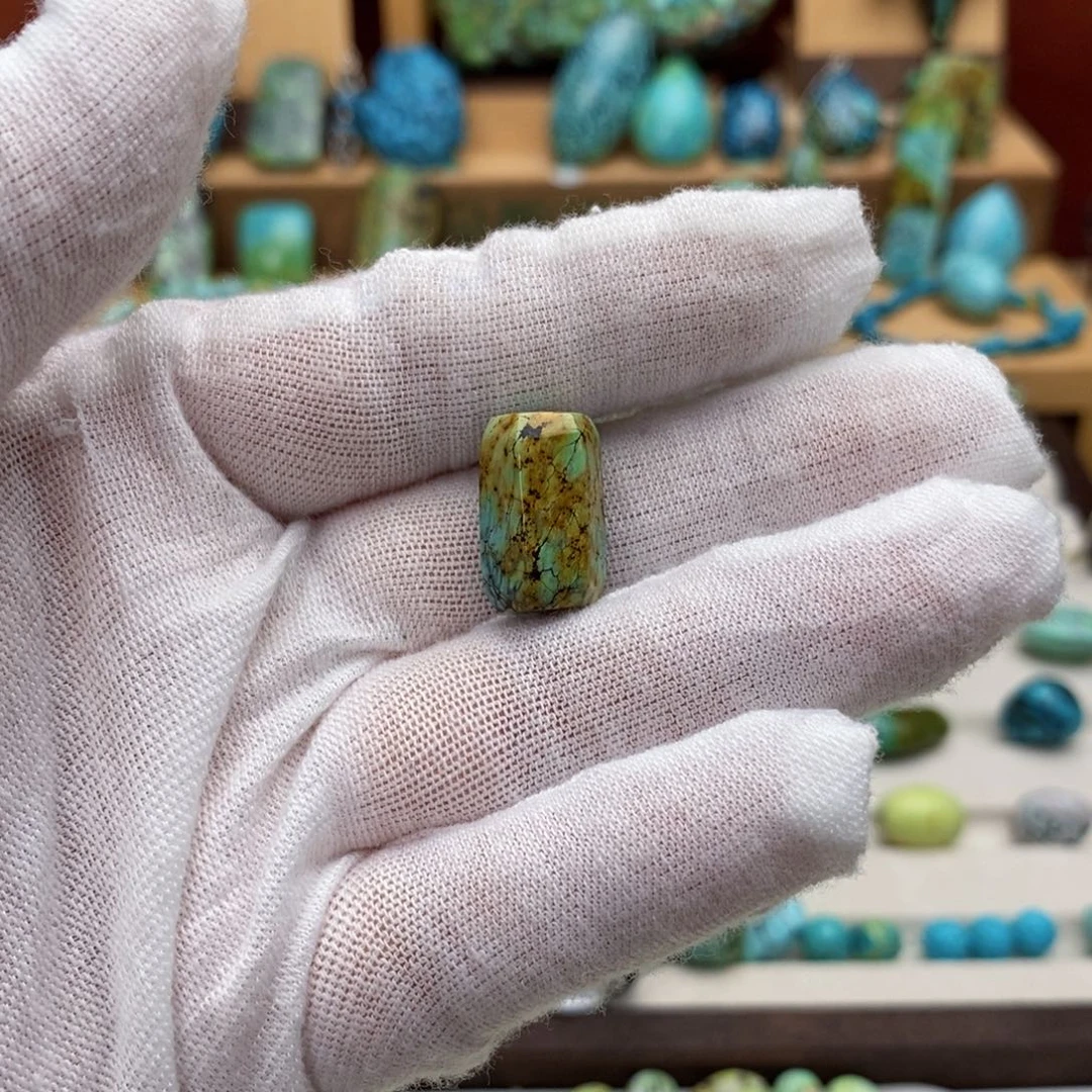 定制绿松石未镶嵌炫彩唐八棱
