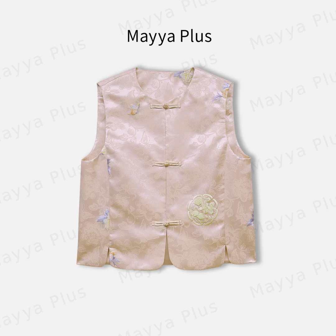 【听雨】Mayya Plus麦芽定制轻奢气质显瘦百搭款梭织马夹32518593