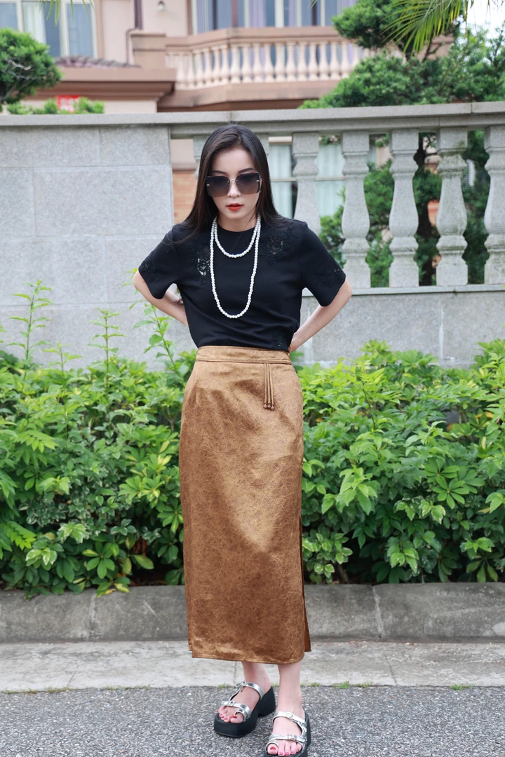 D31173(专属）南油爆款气质新中式半身裙