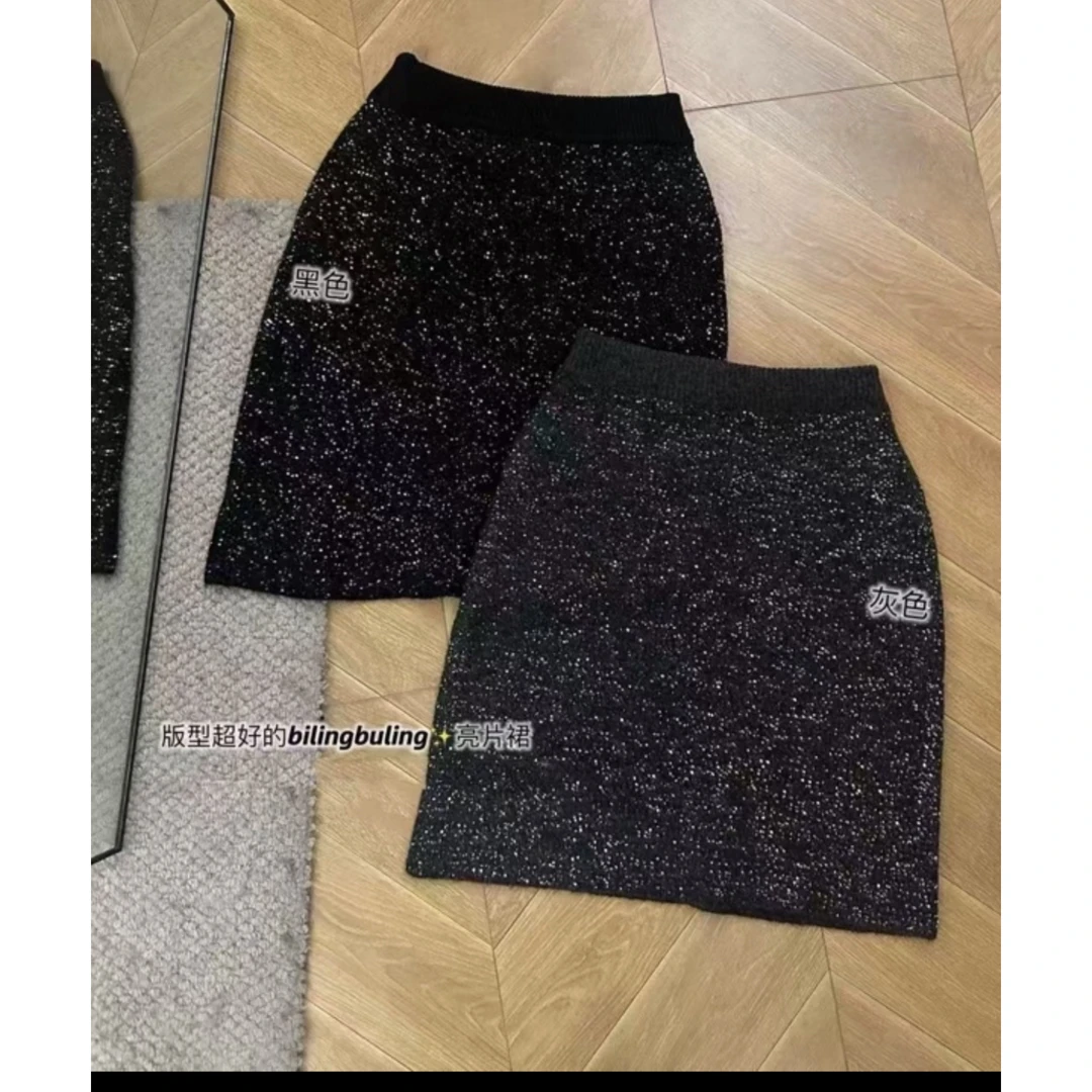 KS福秒（1ks80258#）好看的！高级感亮片半身裙 2-21