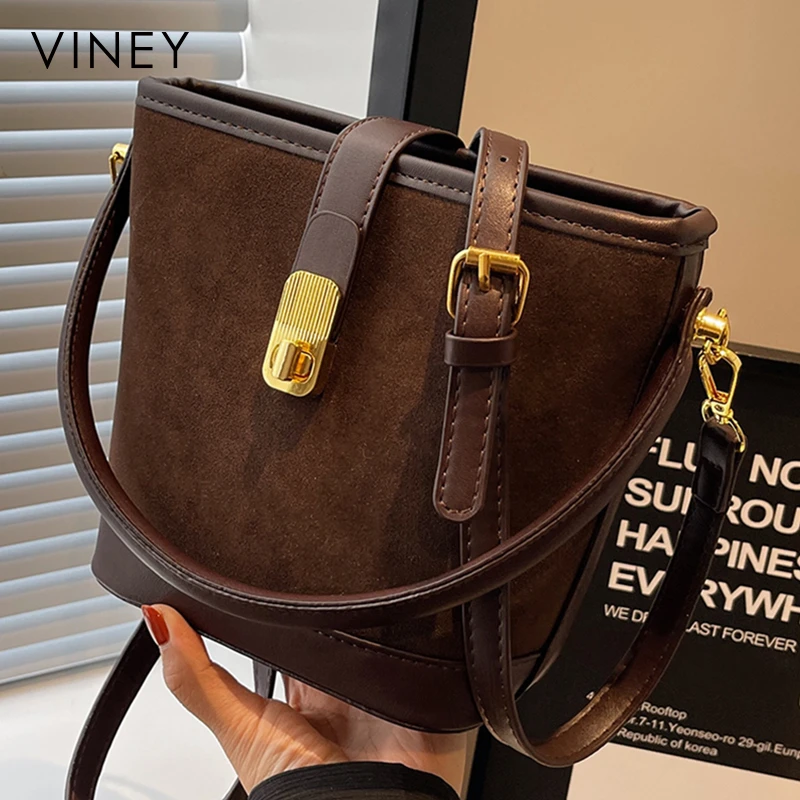 Viney水桶包包高级感单肩大容量手提斜挎包生日礼物送女友送老婆