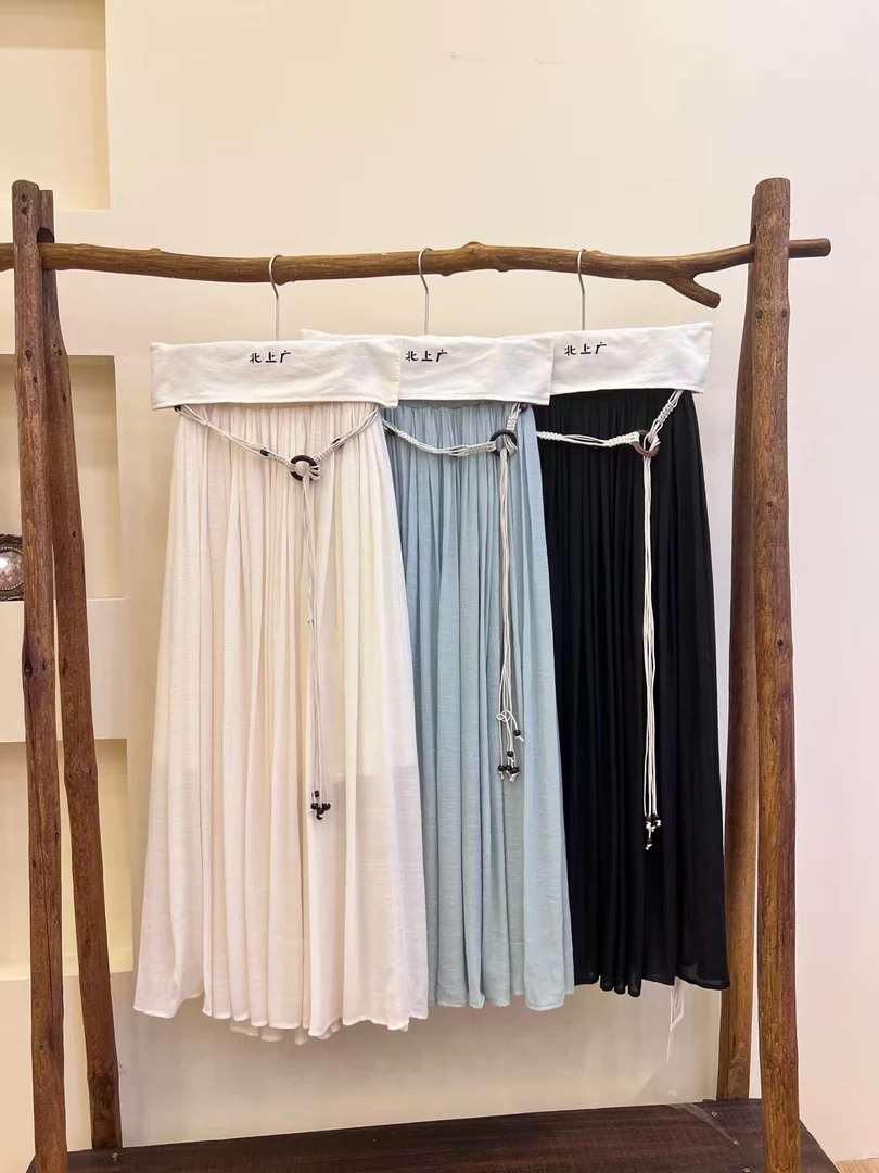 北上广#88395夏季福利高品质大摆半身长裙（不配腰带）裙长：90cm