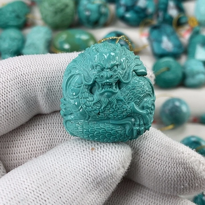 绿松石未镶嵌挂件