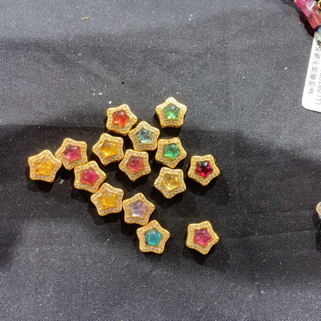 盒子银S925镶嵌碧玺多样性发其一