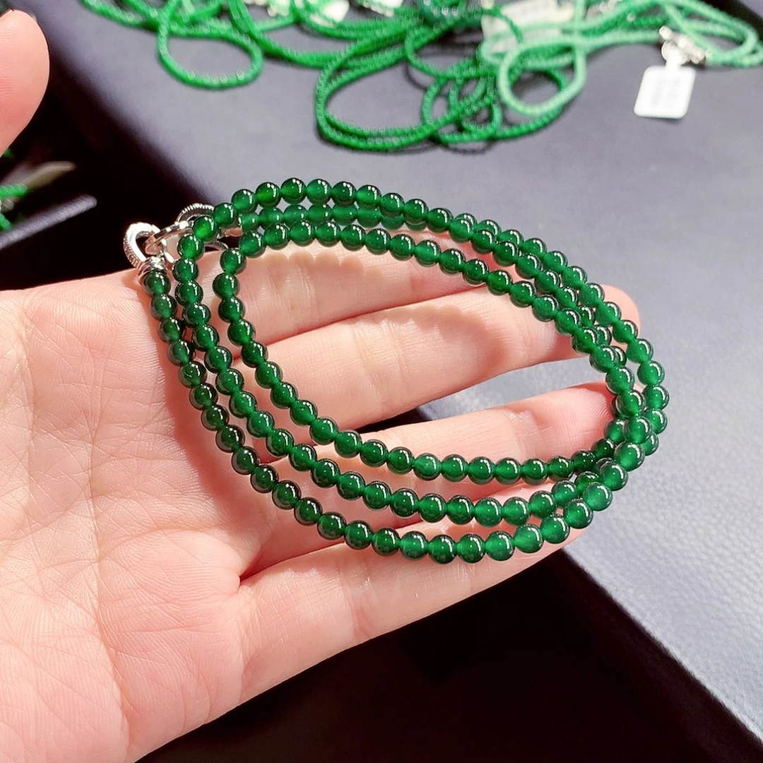 翡翠未镶嵌毛衣链