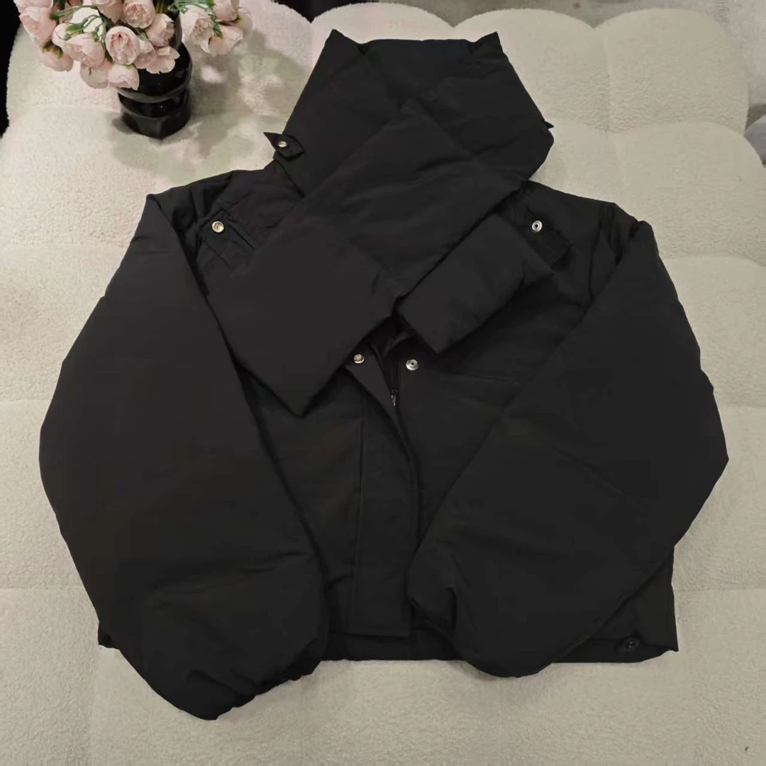 （非市场版）51207可拆卸围脖棉服翻领外套短款秋冬棉服