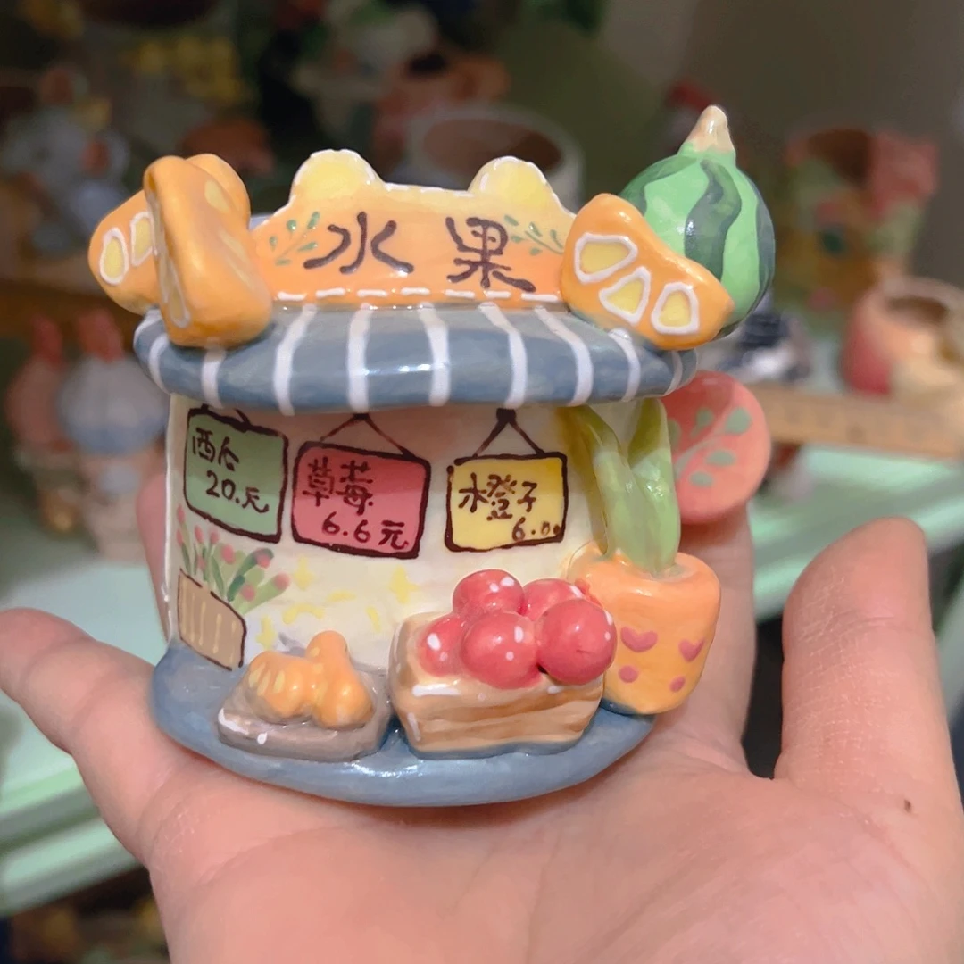 水果店铺福福老梧家纯手工多肉花盆