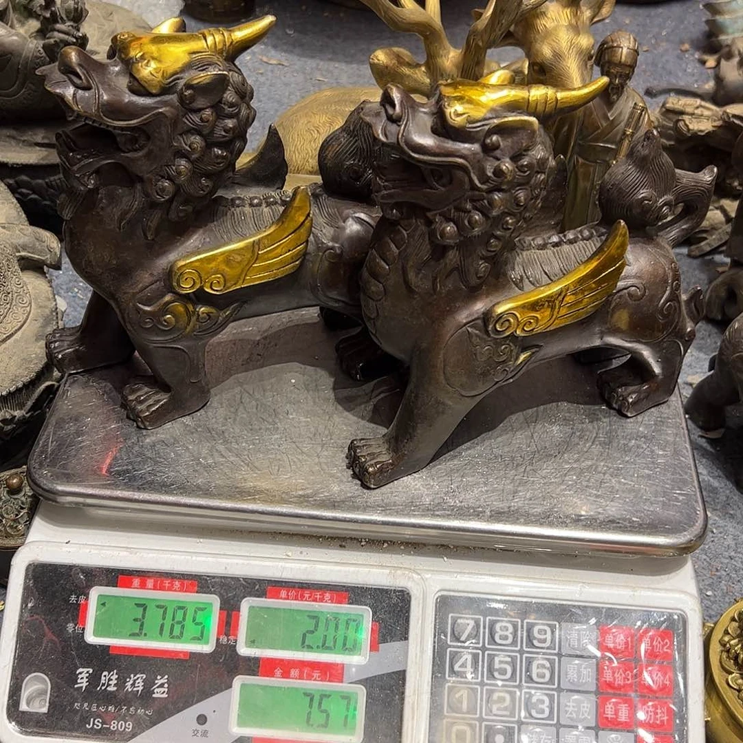 风****沙微瑕疵黄铜摆件工艺品