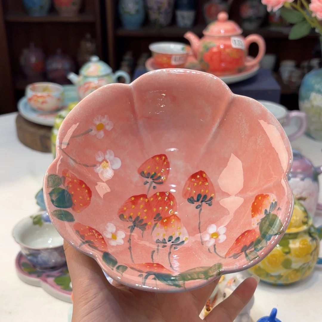 景德镇手绘高温釉下彩陶瓷茶具