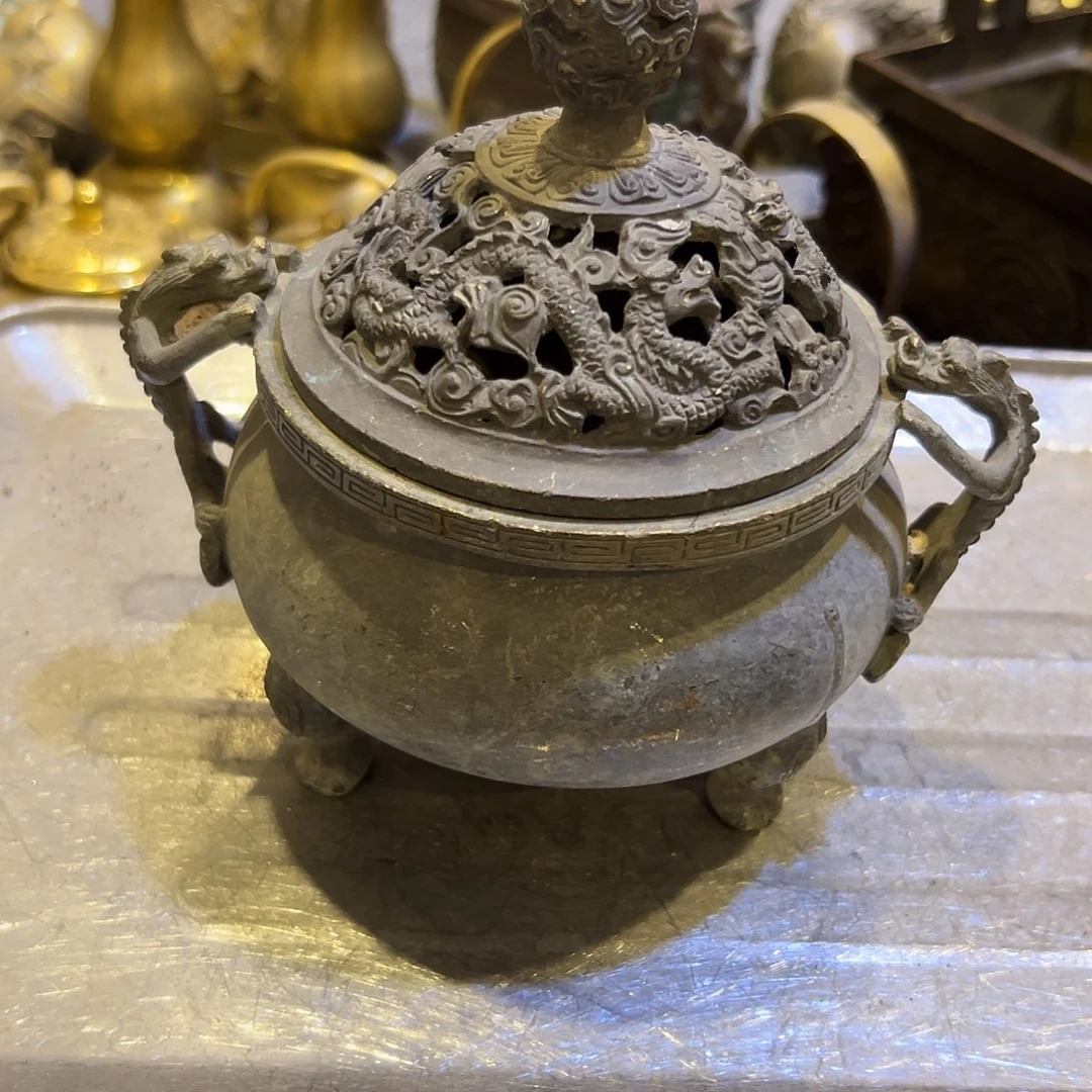 黄铜摆件，文房摆件工艺品小*智