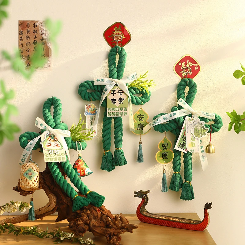 手工编织端午节挂件万字结中国结挂饰门挂入户万字结挂件乔迁氛围