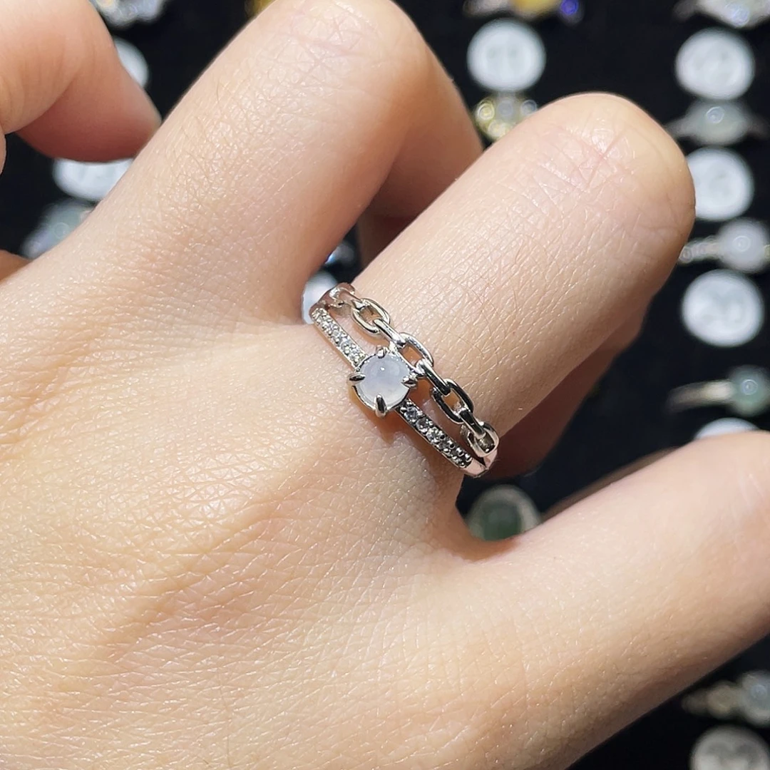 翡翠未镶嵌戒指戒指