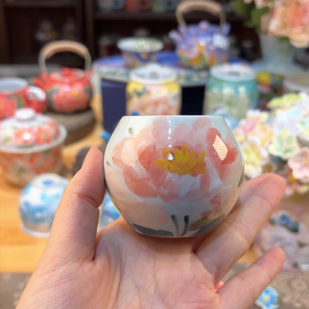 景德镇手绘高温釉下彩陶瓷茶具