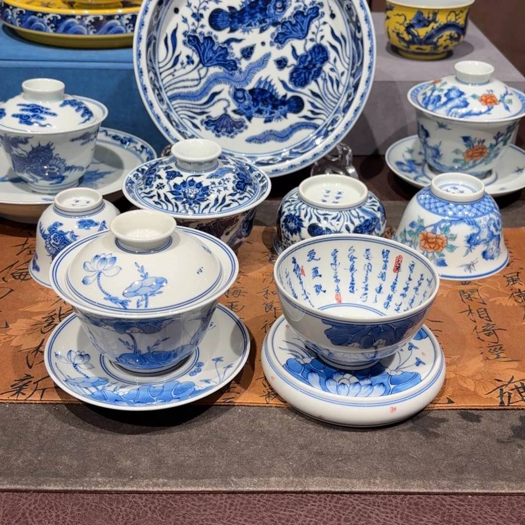 瓷片小****₊手工手绘陶瓷茶具