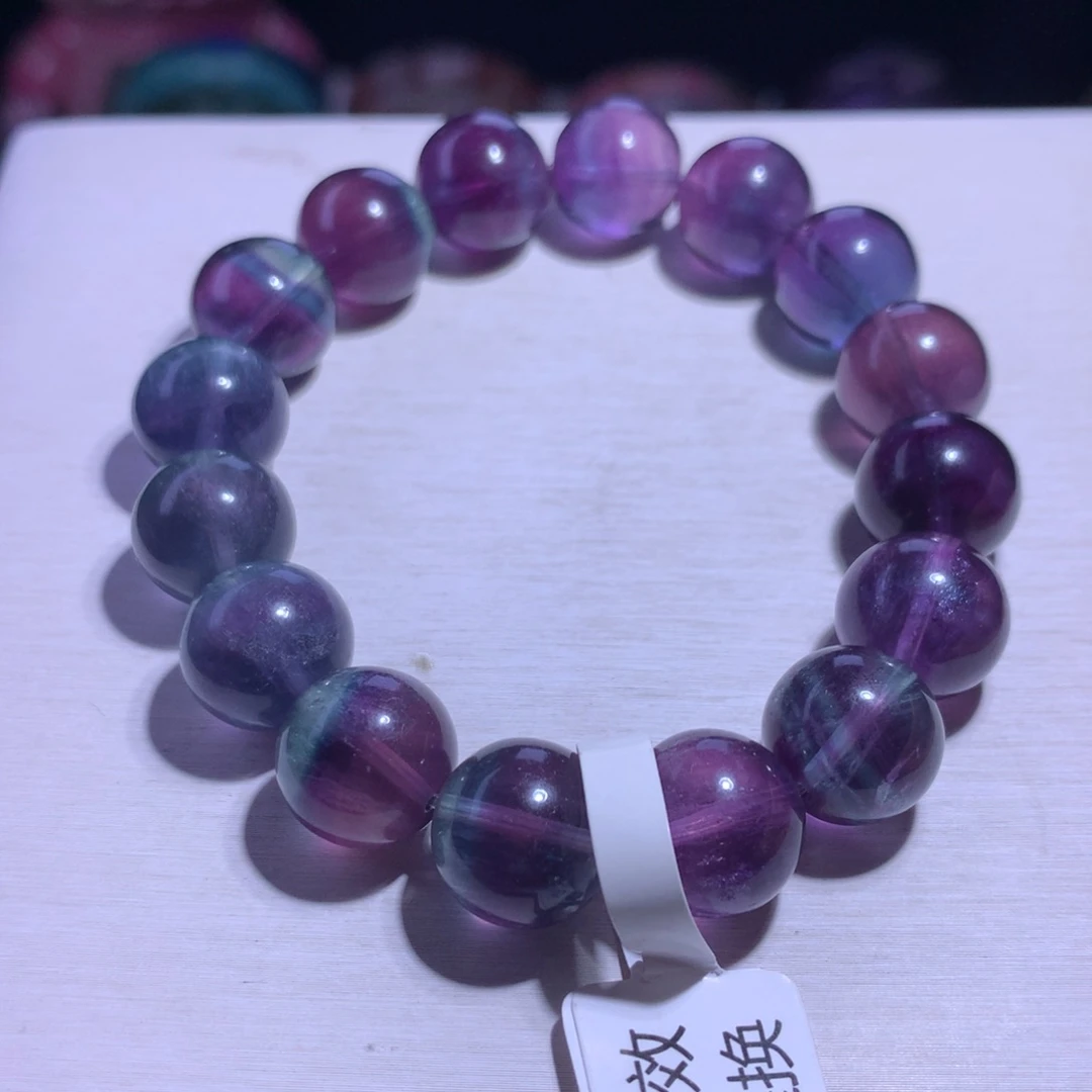 手串银S925镶嵌水晶萤石13.1m