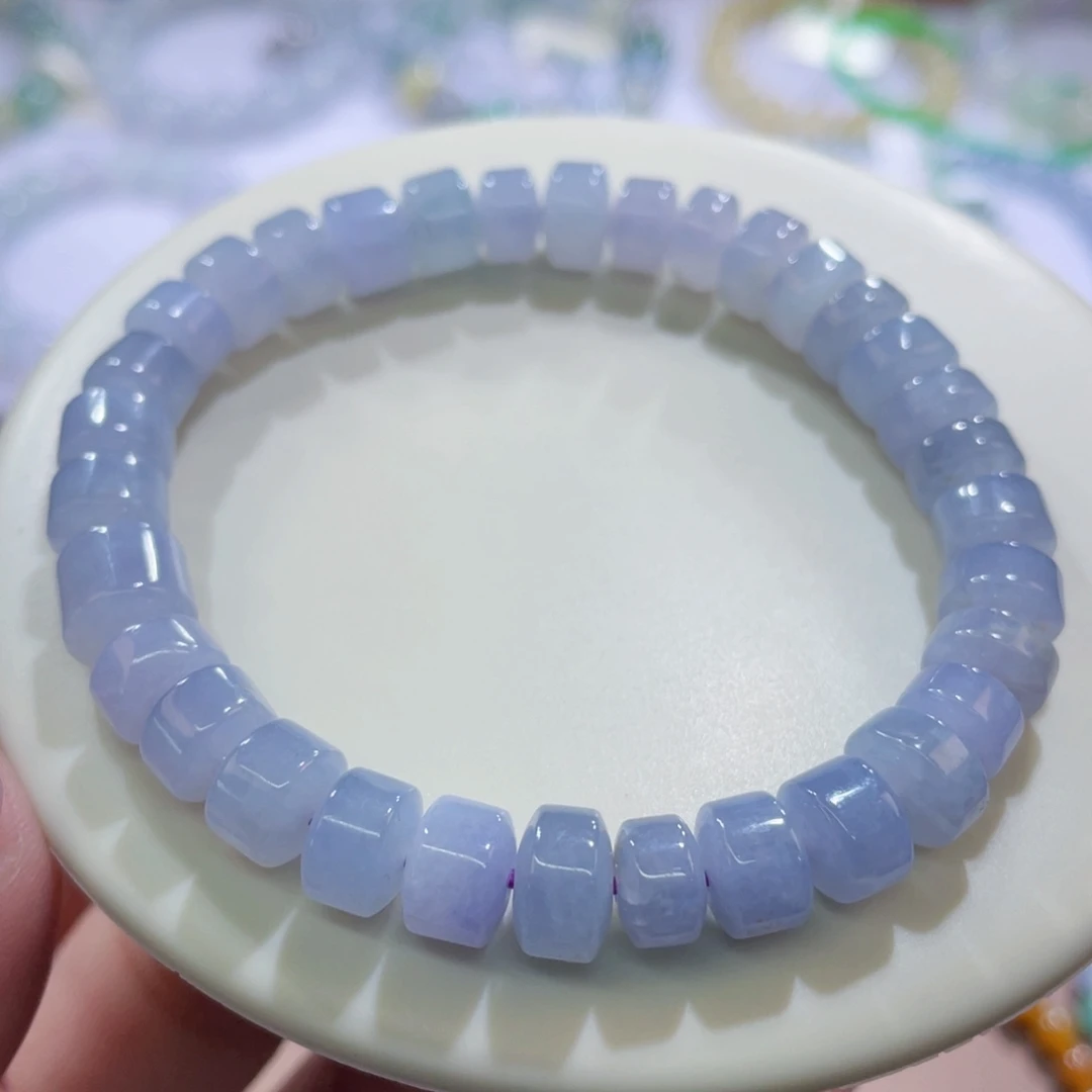 未镶嵌手链翡翠紫桶卡8+