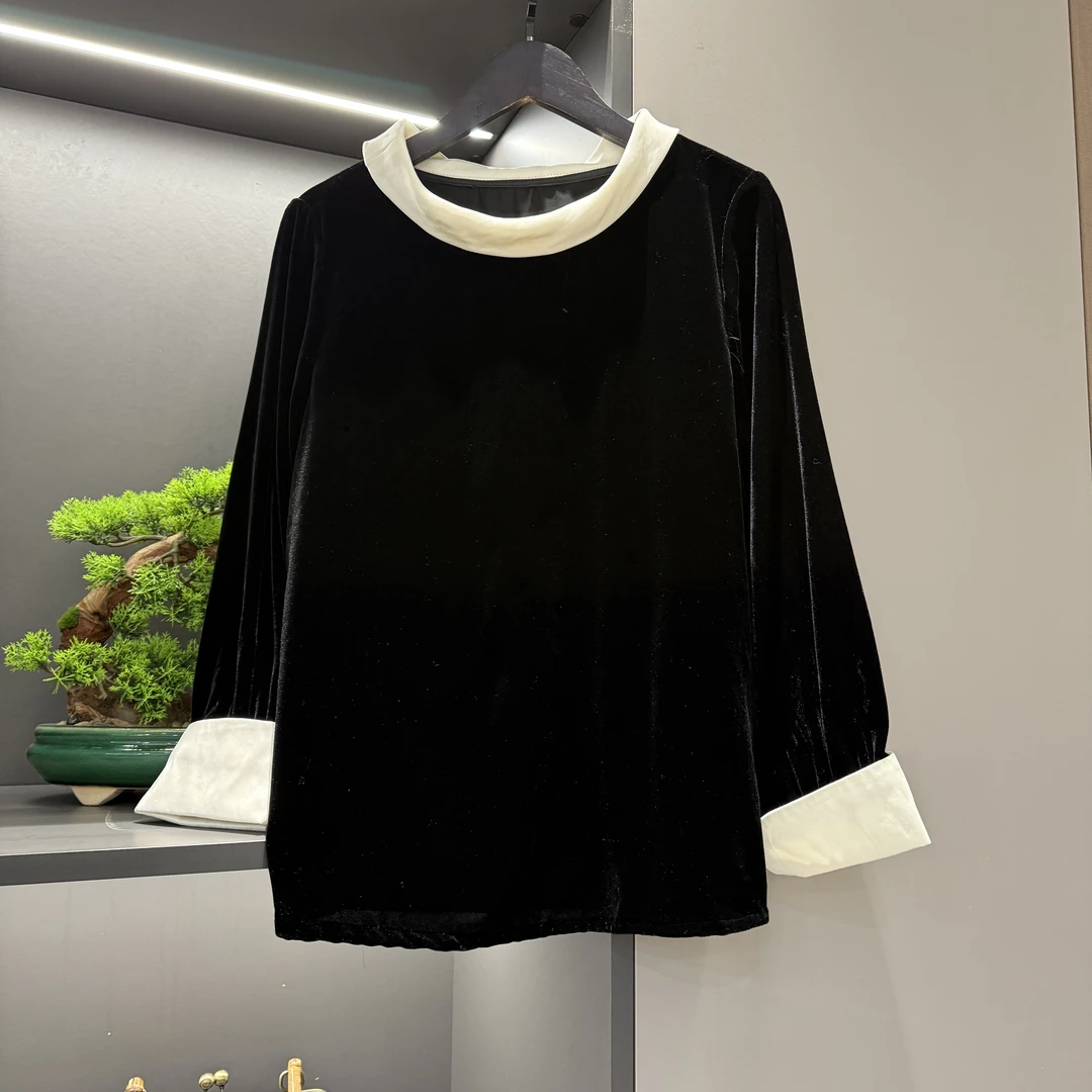 中式上衣复古传统改良秋季丝绒女装宽松气质上衣7366