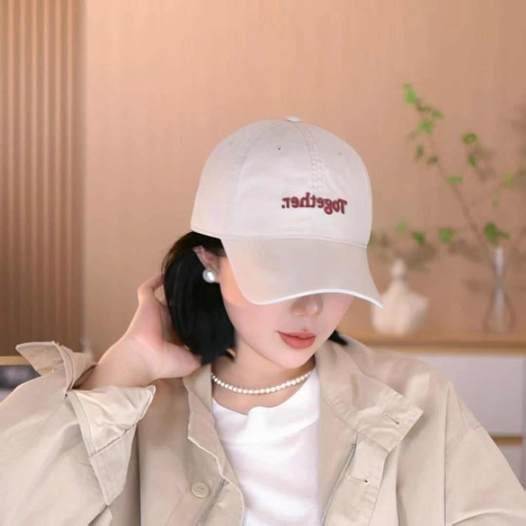 太一立体字母刺绣棒球鸭舌帽显脸小大头围防晒帽加大版棒球帽