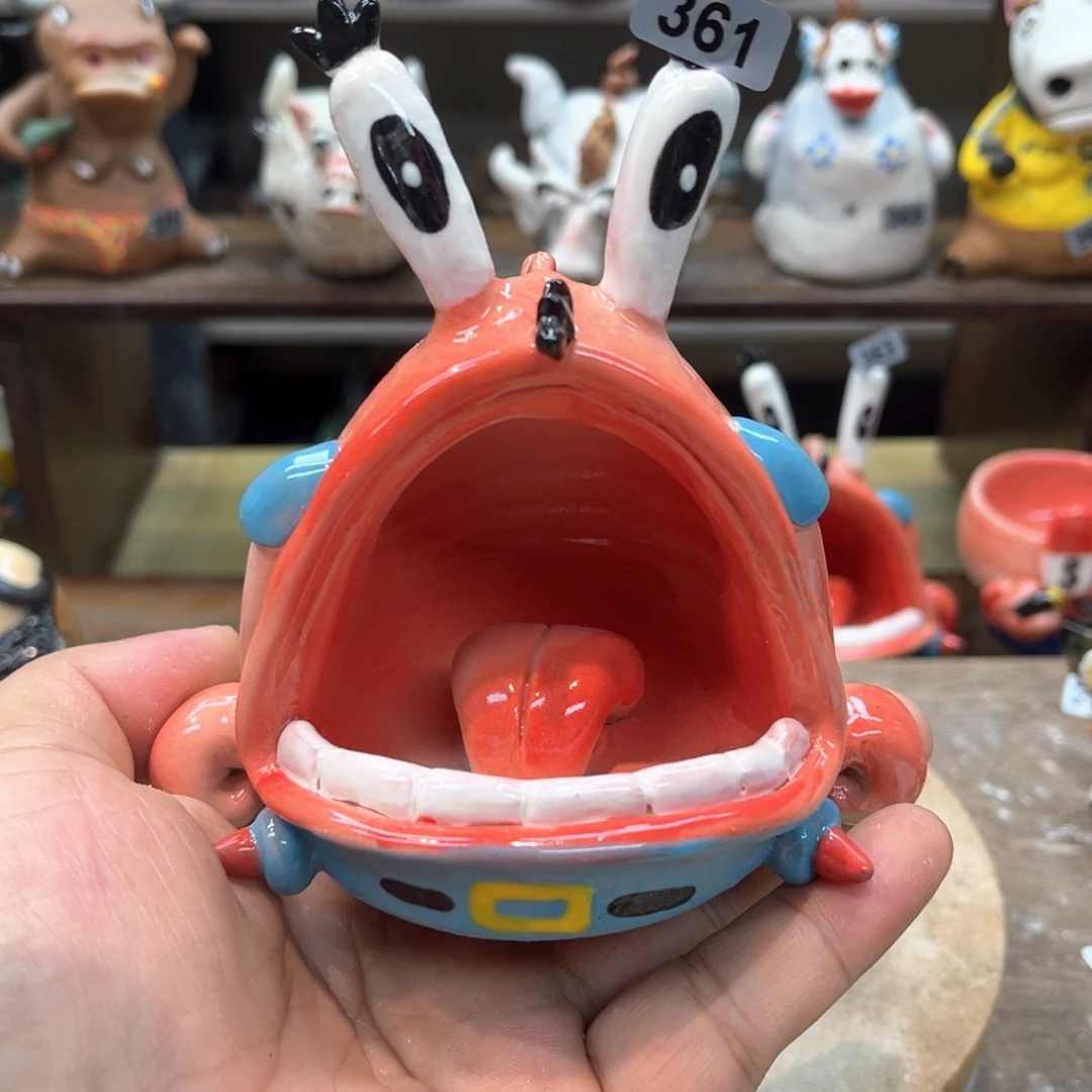 摆件纯手工抽象陶瓷摆件361