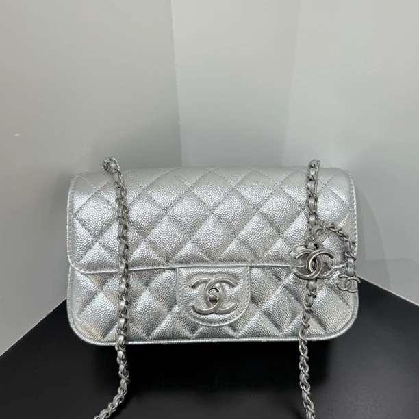 未使用 Chanel/香奈儿 25B银色双C可调节大迷你