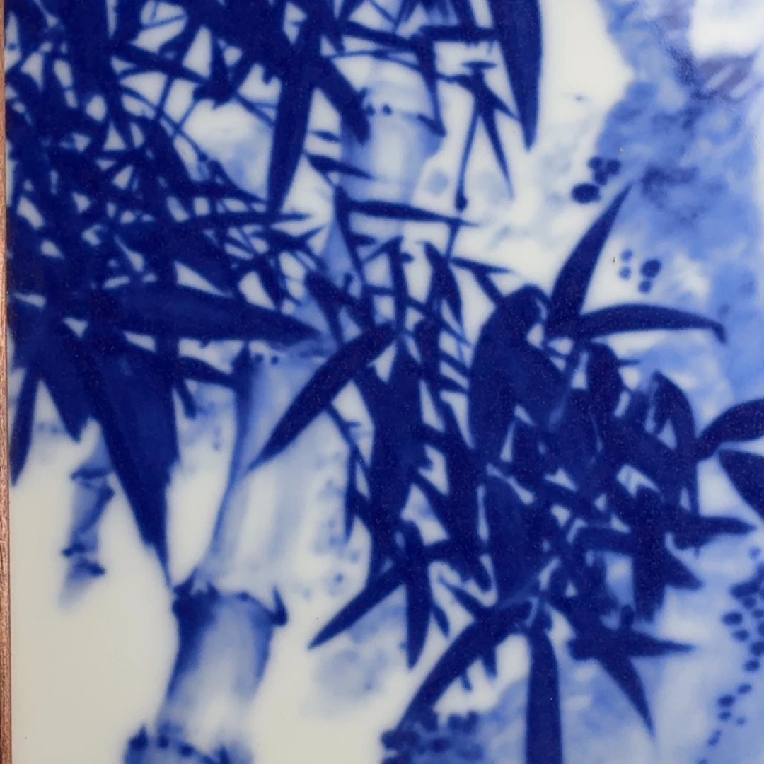 波***瓶青花花卉纹陶瓷瓶