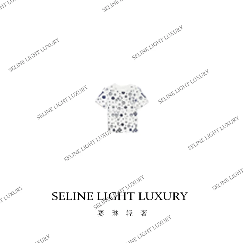 【25C-012】纽2 2025 SELINE 春季原创纯色老花时尚百搭圆领短袖T恤