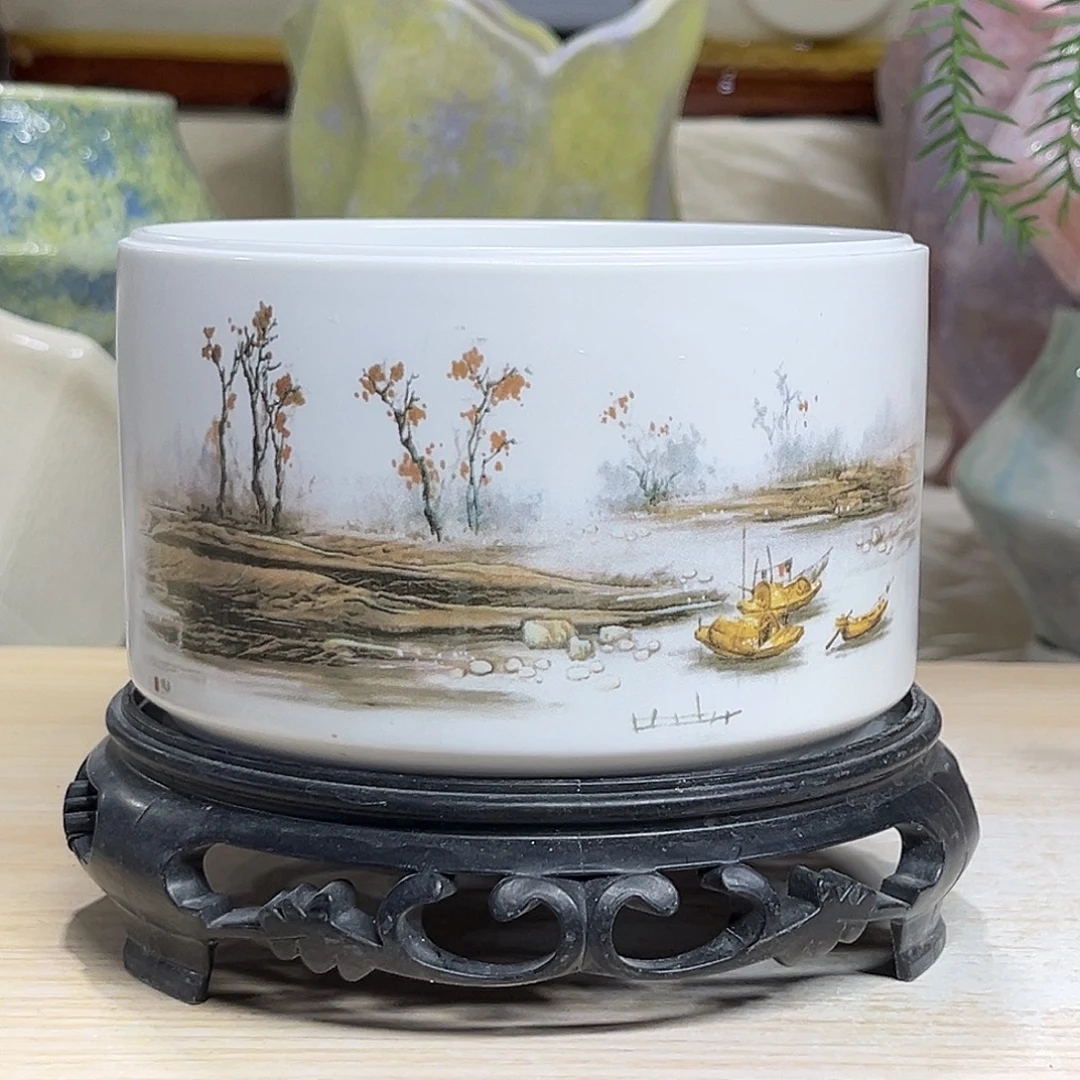 陶瓷绿植多肉微瑕花盆外口径：12*8打孔