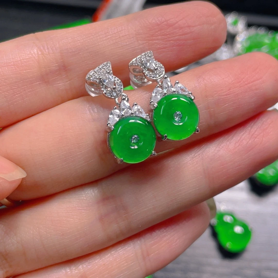 翡翠银S925镶嵌吊坠(不含链)皓**学