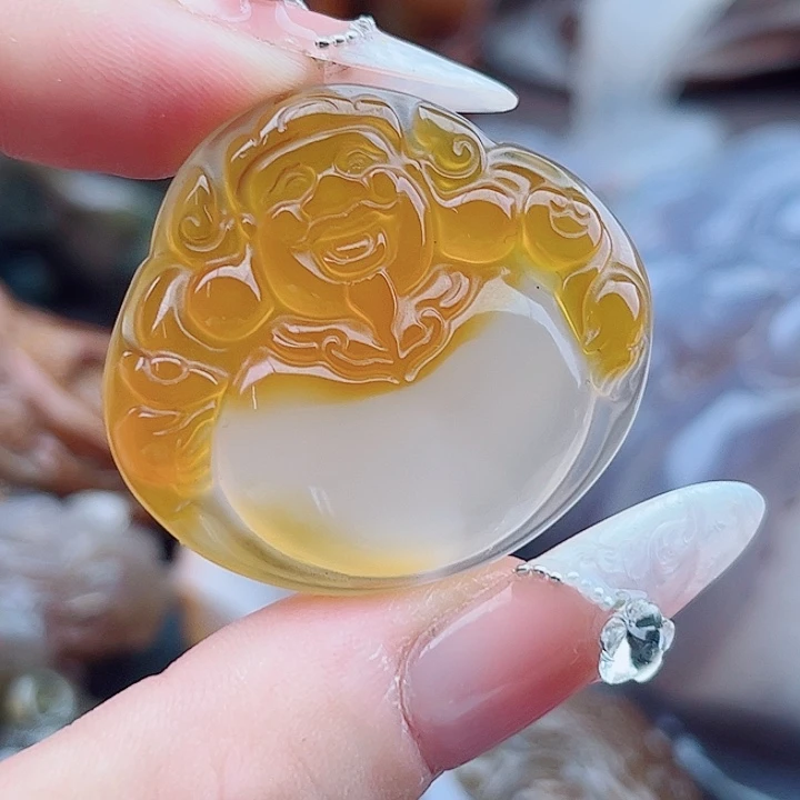 镜***玛瑙未镶嵌手饰吊坠
