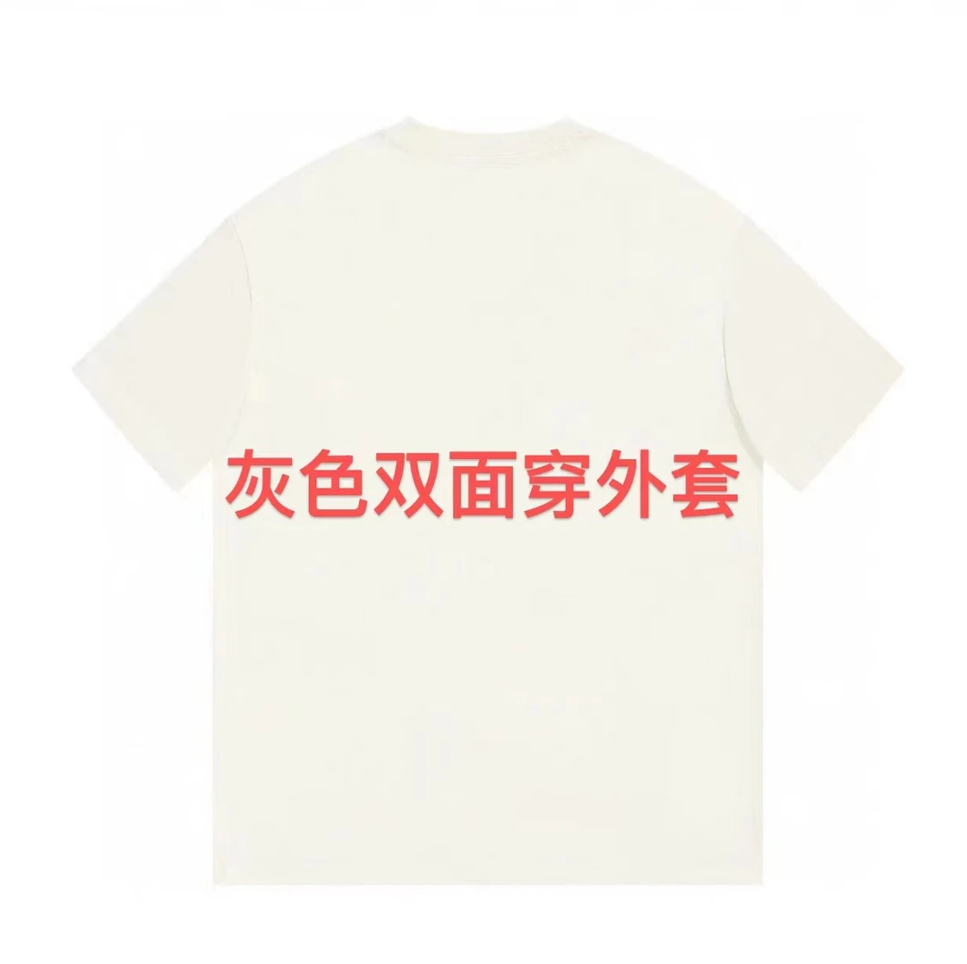 ML·沈闹闹 双面穿灰色满印字母新款舒适百搭连帽毛衣外套-D002