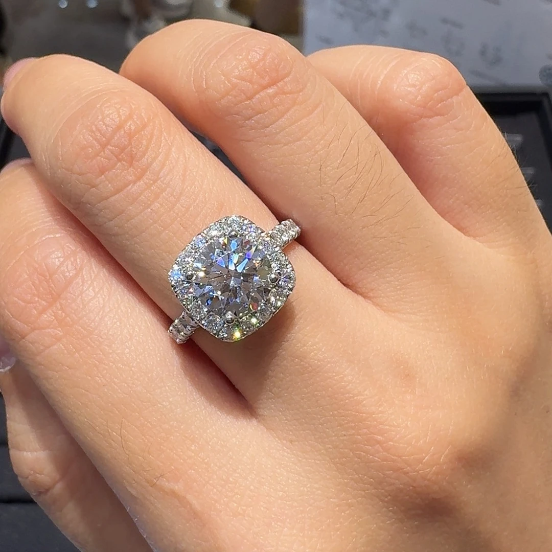 铂Pt950镶嵌实验室培育钻石