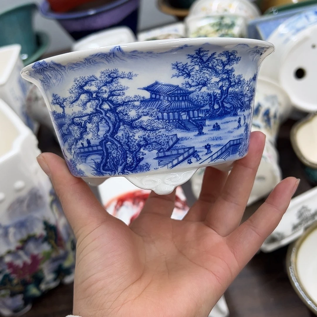 紫砂花盆999号微瑕15/7.5cm