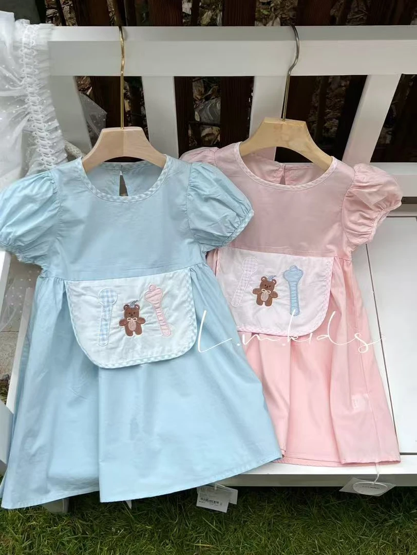 【恋沐｜卡通刺绣 水洗轻薄纯棉】女童夏款连衣裙 25068