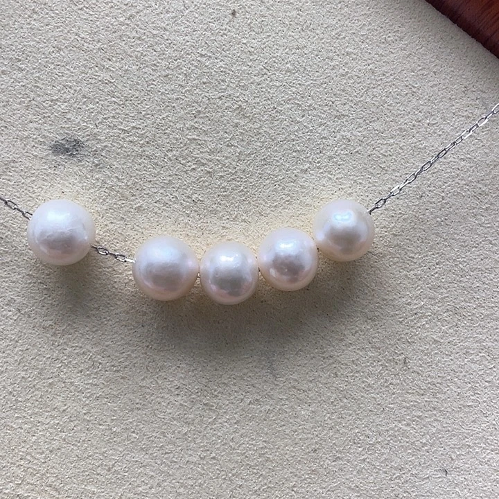 淡水珍珠颈饰银S925镶嵌