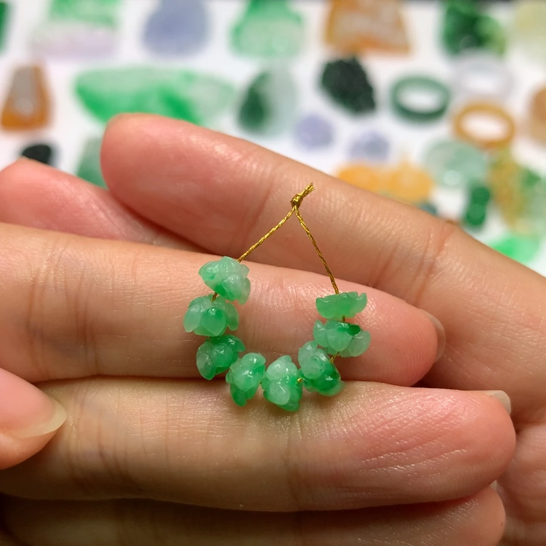 未镶嵌定制翡翠瑞****园莲花珠