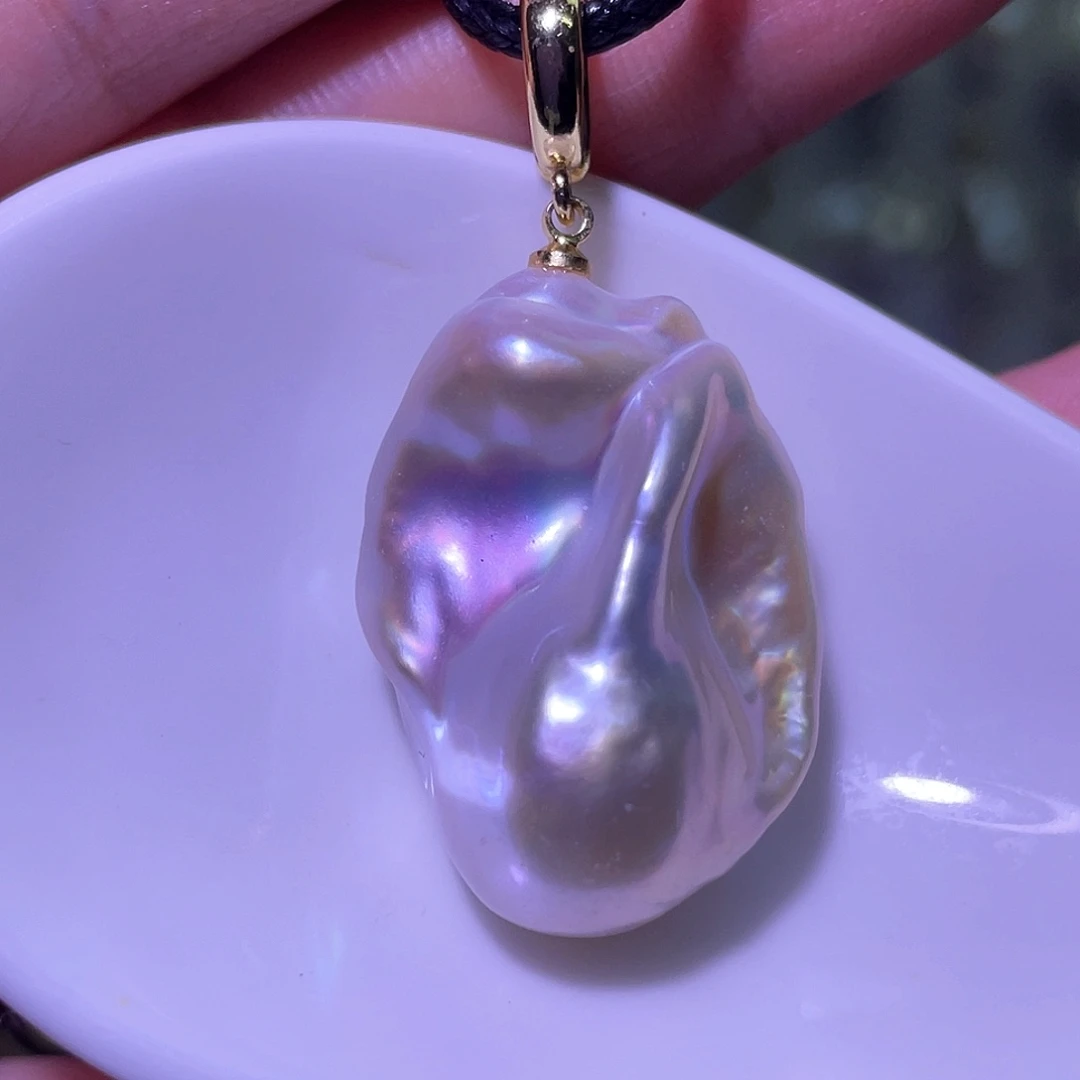 淡水珍珠天然淡水珍珠吊坠合金