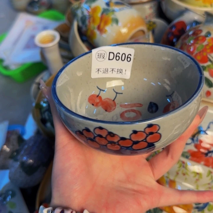 瓷片手工手绘陶瓷细微不一样