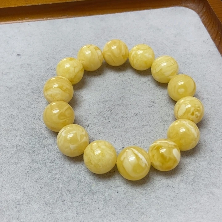 蜜蜡未镶嵌裸石手串