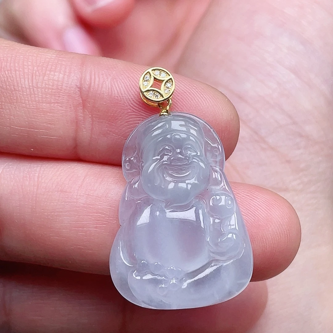 翡翠未镶嵌颈饰财神