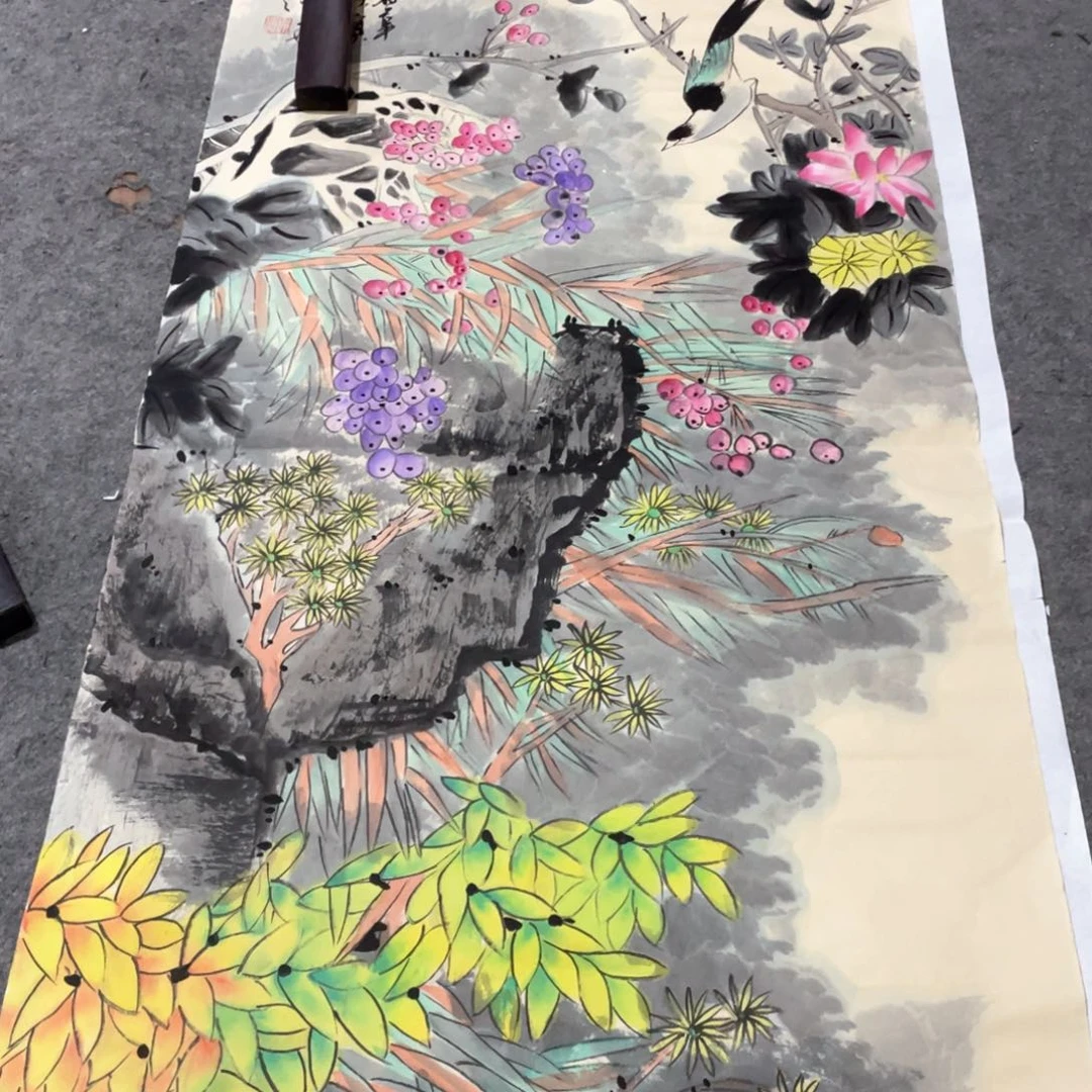 国画国画作品画心一张