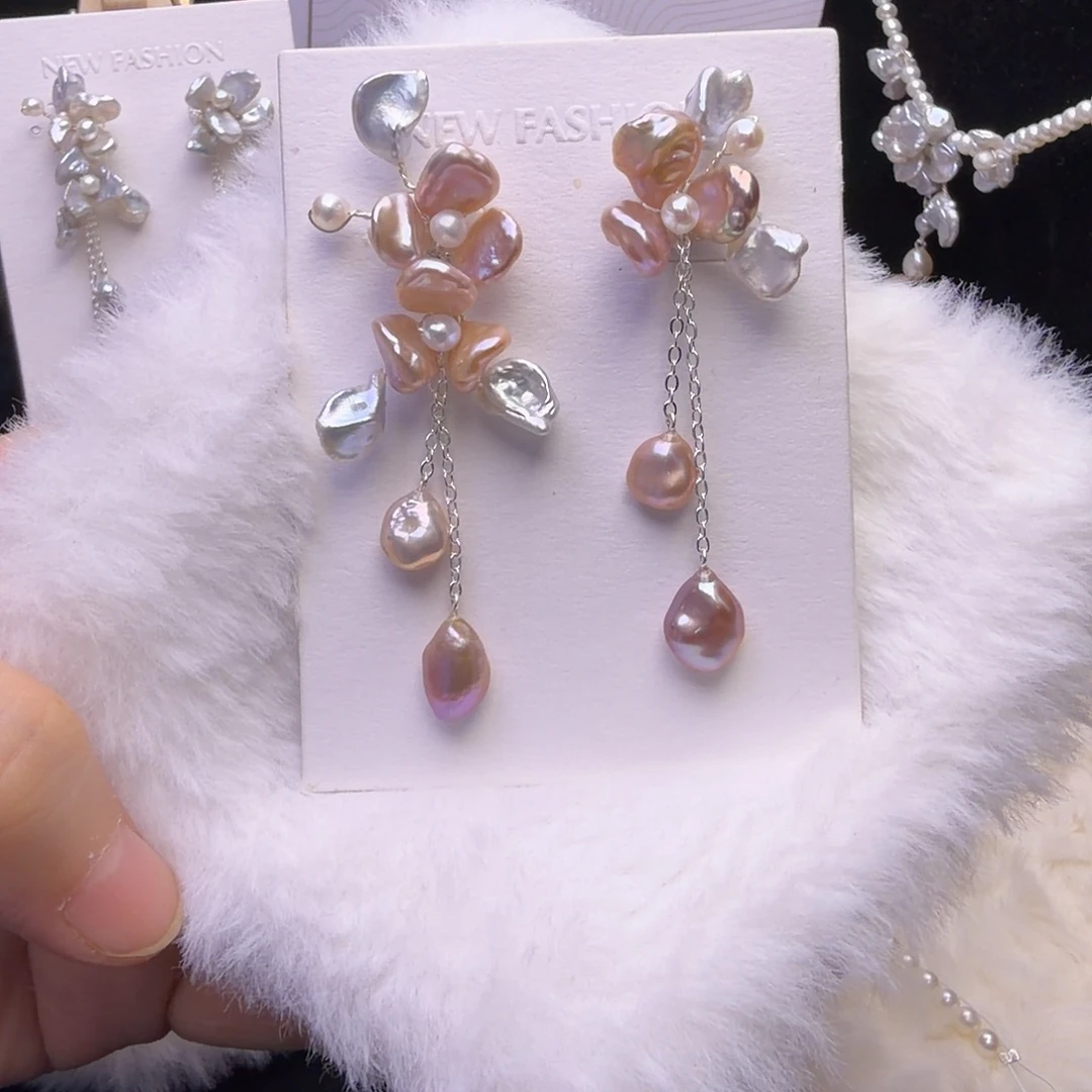 琉璃纯铜合金耳钉