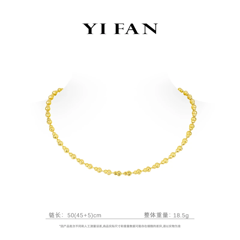 坠链均925银合成锆石 21584-金色雕纹葫芦豪镶百搭项链