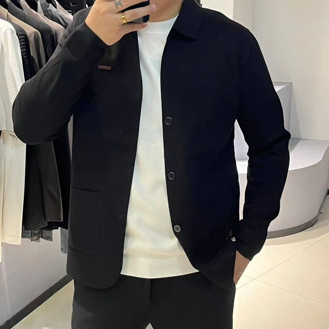 【秋季】男士时尚百搭针织开衫外套-1013