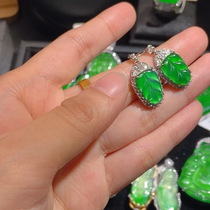 翡翠银S925镶嵌吊坠(不含链)