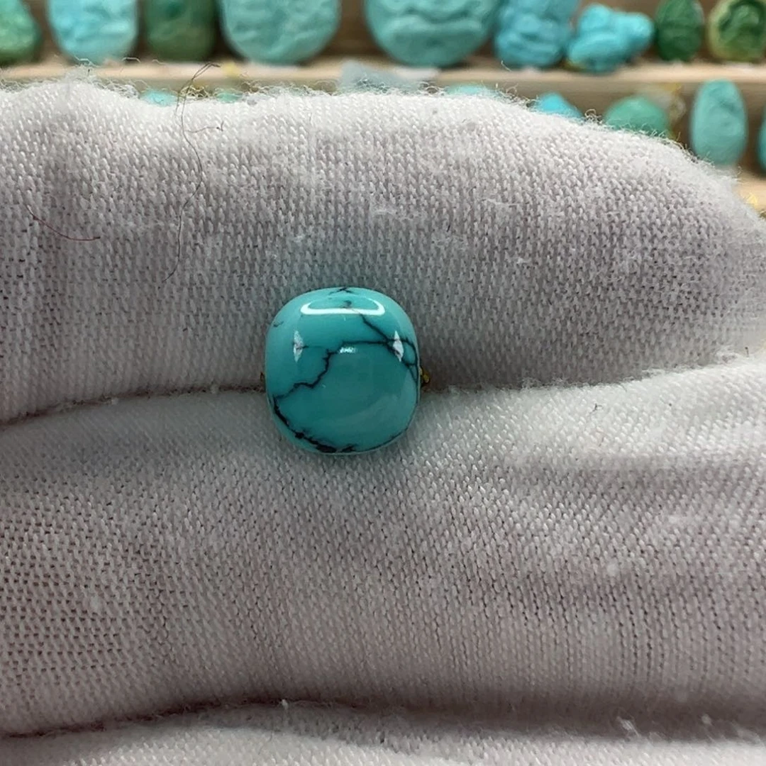未镶嵌绿松石老型珠 8.4x7.6mm